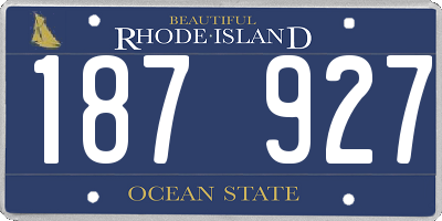 RI license plate 187927