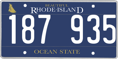 RI license plate 187935