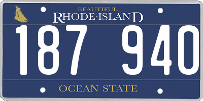 RI license plate 187940