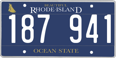 RI license plate 187941