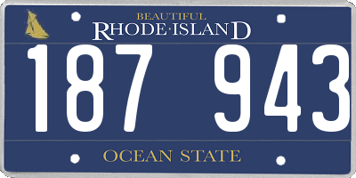 RI license plate 187943