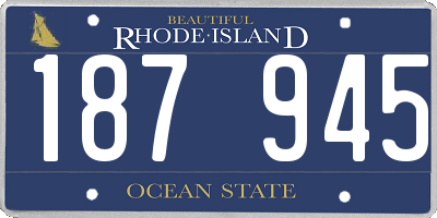 RI license plate 187945