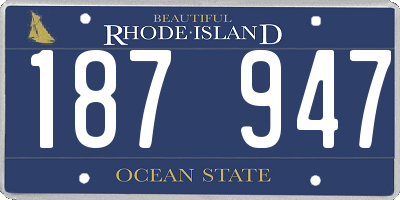 RI license plate 187947