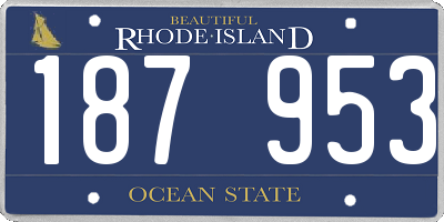 RI license plate 187953