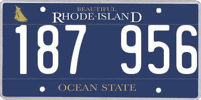 RI license plate 187956