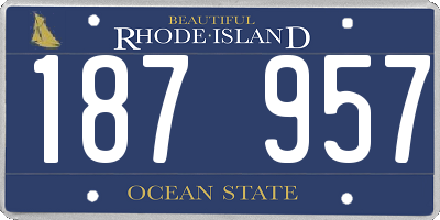 RI license plate 187957
