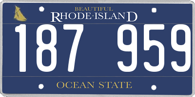 RI license plate 187959