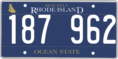 RI license plate 187962
