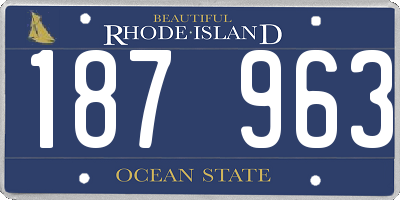 RI license plate 187963
