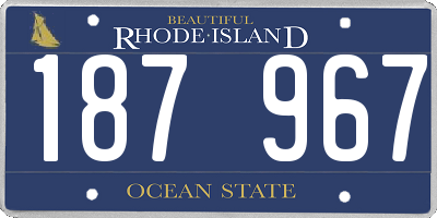 RI license plate 187967