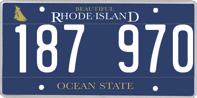 RI license plate 187970