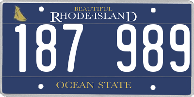 RI license plate 187989