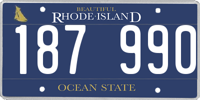 RI license plate 187990