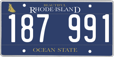 RI license plate 187991