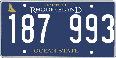 RI license plate 187993