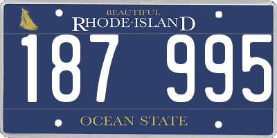 RI license plate 187995