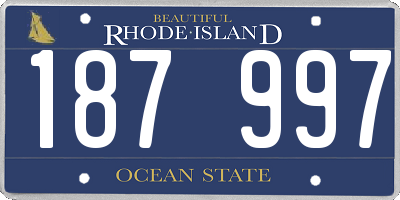 RI license plate 187997