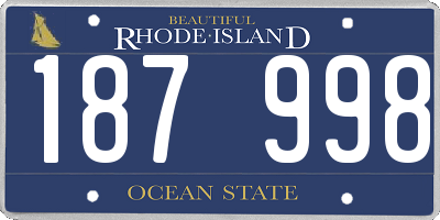 RI license plate 187998