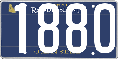 RI license plate 1880