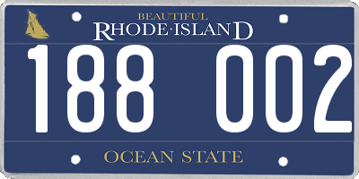 RI license plate 188002
