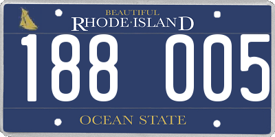 RI license plate 188005