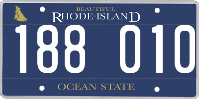RI license plate 188010