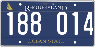 RI license plate 188014