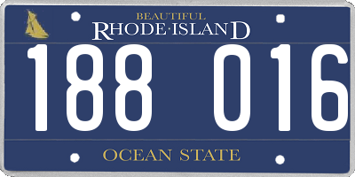 RI license plate 188016