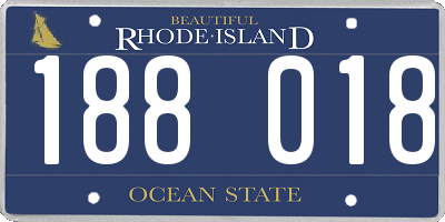 RI license plate 188018