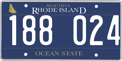 RI license plate 188024