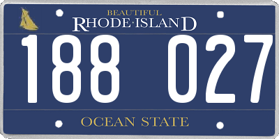 RI license plate 188027