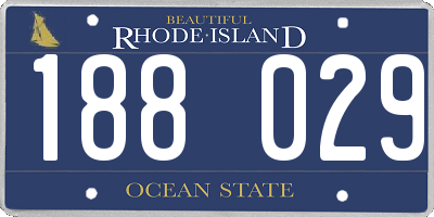 RI license plate 188029