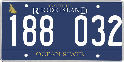 RI license plate 188032