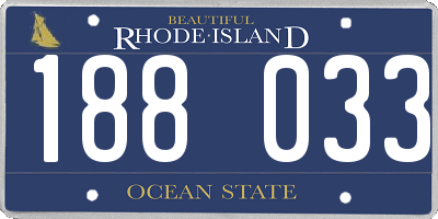 RI license plate 188033