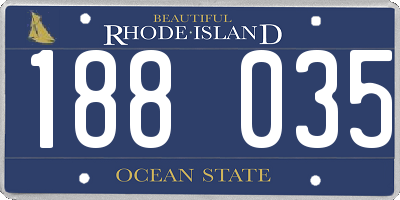 RI license plate 188035