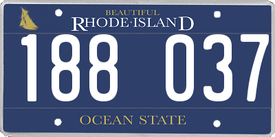 RI license plate 188037