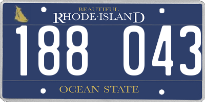 RI license plate 188043