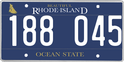 RI license plate 188045