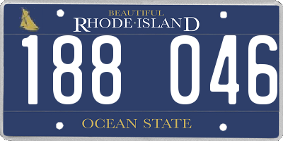 RI license plate 188046