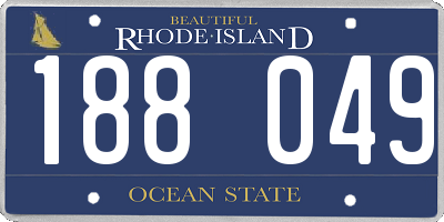 RI license plate 188049