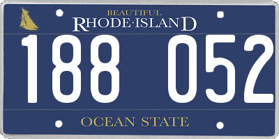 RI license plate 188052