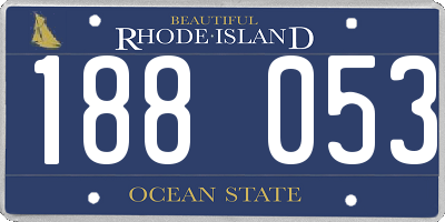 RI license plate 188053