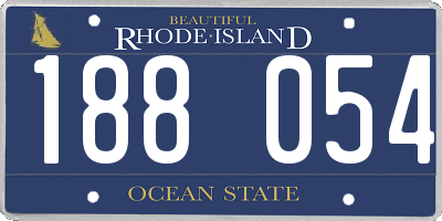 RI license plate 188054