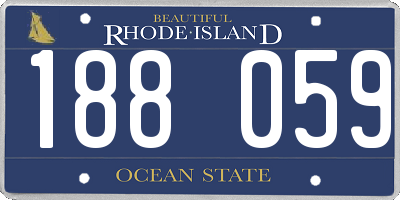 RI license plate 188059