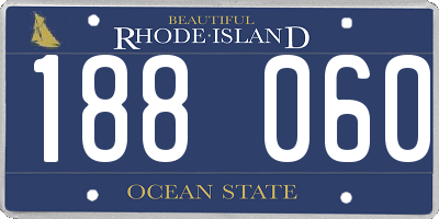 RI license plate 188060