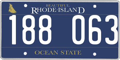 RI license plate 188063