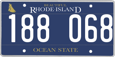 RI license plate 188068