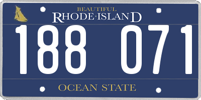RI license plate 188071