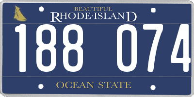 RI license plate 188074