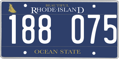 RI license plate 188075
